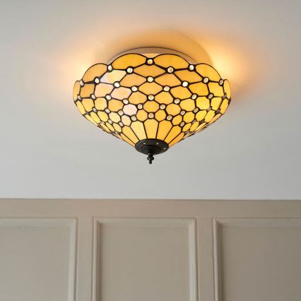 Endon 70242 - Стельовий світильник PEARL 2xE27/60W/230V діаметр 37 см