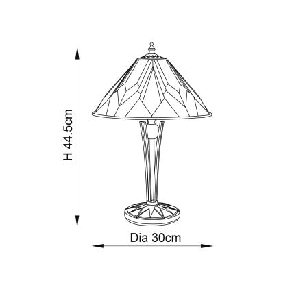 Endon 70365 - Настільна лампа Tiffany ASTORIA 1xE14/40W/230V діаметром 30 см