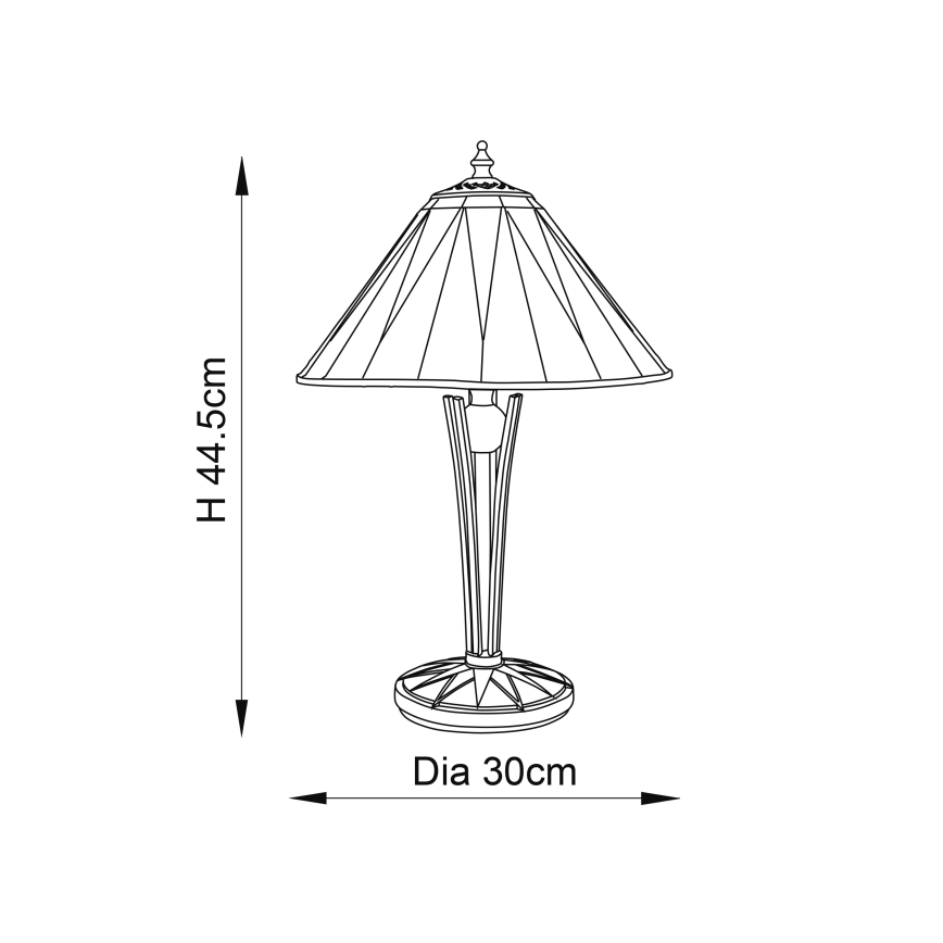 Endon 70367 - Настольная лампа Tiffany DARK STAR 1xE14/40W/230V, диаметр 30 см