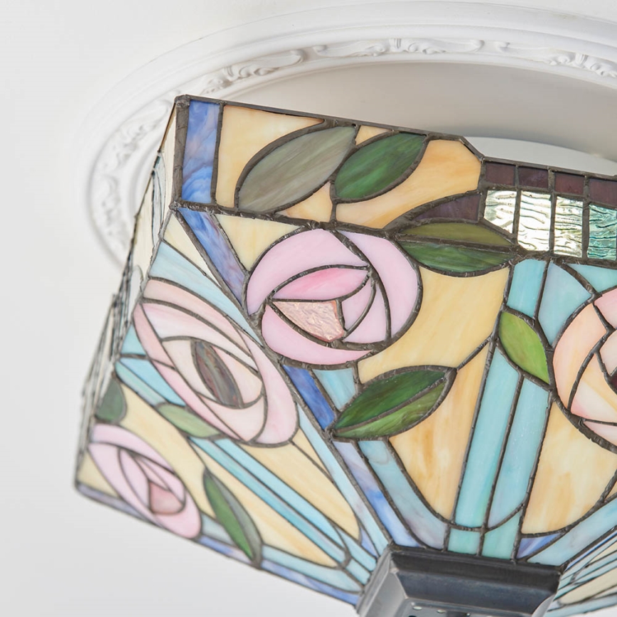 Endon 70699 - Потолочный светильник Tiffany WILLOW 2xE27/60W/230V 35x35 см