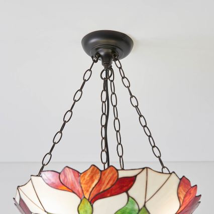 Endon 70946 - Люстра на ланцюгу Tiffany BOTANICA 3xE27/60W/230V, діаметр 45 см