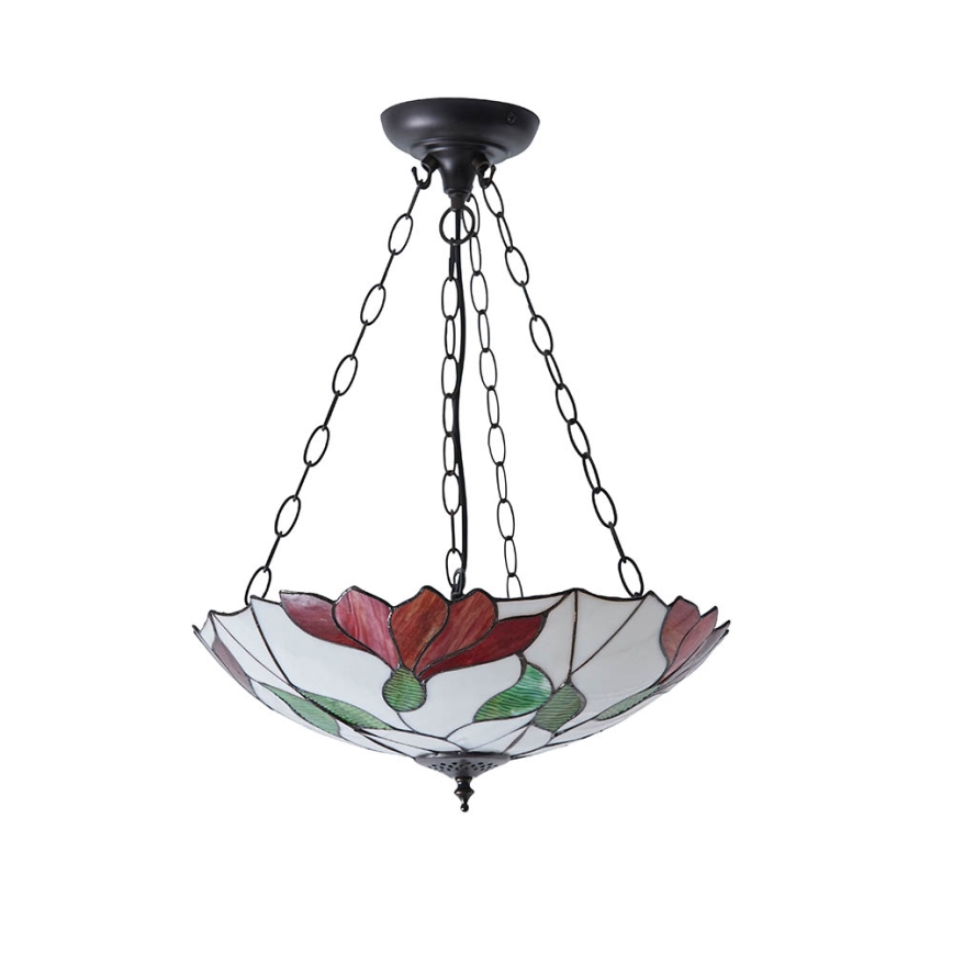 Endon 70946 - Подвесная люстра на цепи Tiffany BOTANICA 3xE27/60W/230V, диаметр 45 см