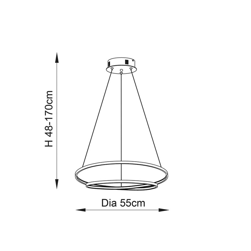 Endon 72479 - Светодиодная подвесная люстра SCRIBBLE LED/31,5W/230V 3000K золотая