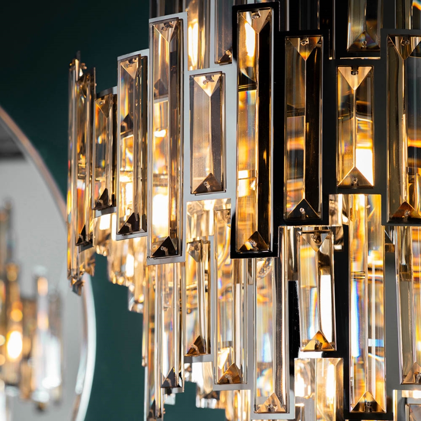 Endon 72744 - Кришталевий люстра на ланцюгу VIVIANA 12xE14/40W/230V глянцевий хром/димчастий