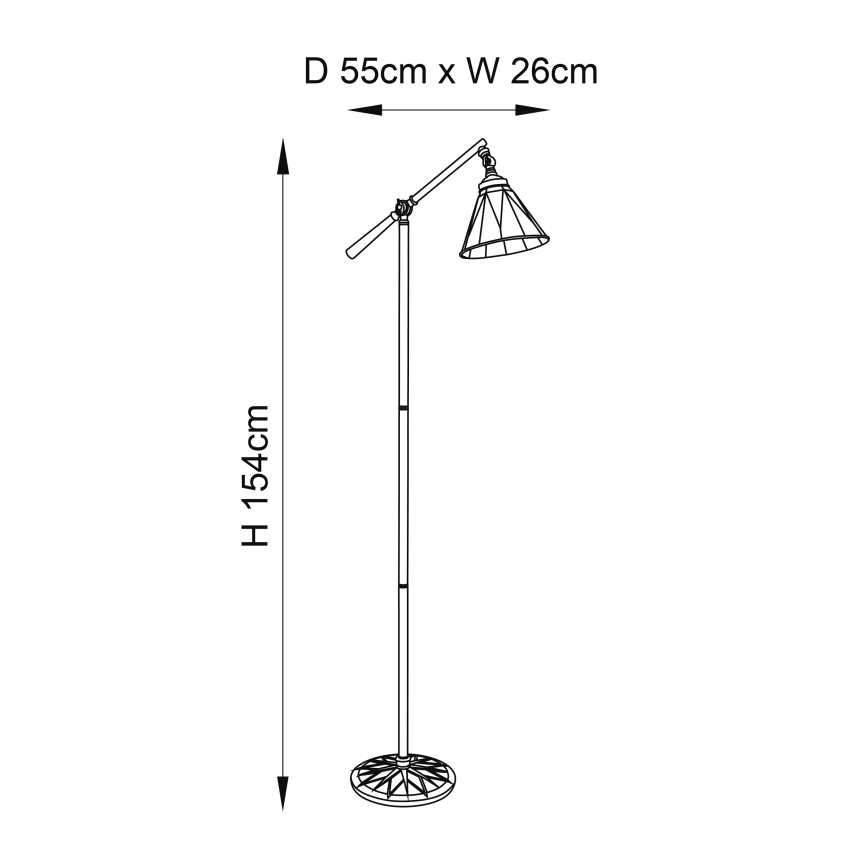 Endon 74355 - Торшер Tiffany DARK STAR 1xE14/40W/230V