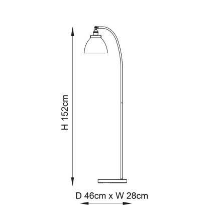 Endon 77862 - Торшер HANSEN 1xE27/40W/230V медный