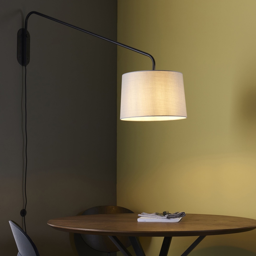 Ендон 79380 - Настінний світильник КАРЛСОН 1xE27/40W/230V сірий/чорний