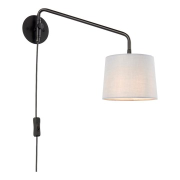 Endon 79500 - Настенный светильник CARLSON 1xE14/40W/230V серый/чёрный