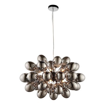 Endon 80124 - Подвесная люстра INFINITY 8xG9/28W/230V черный/дымчатый