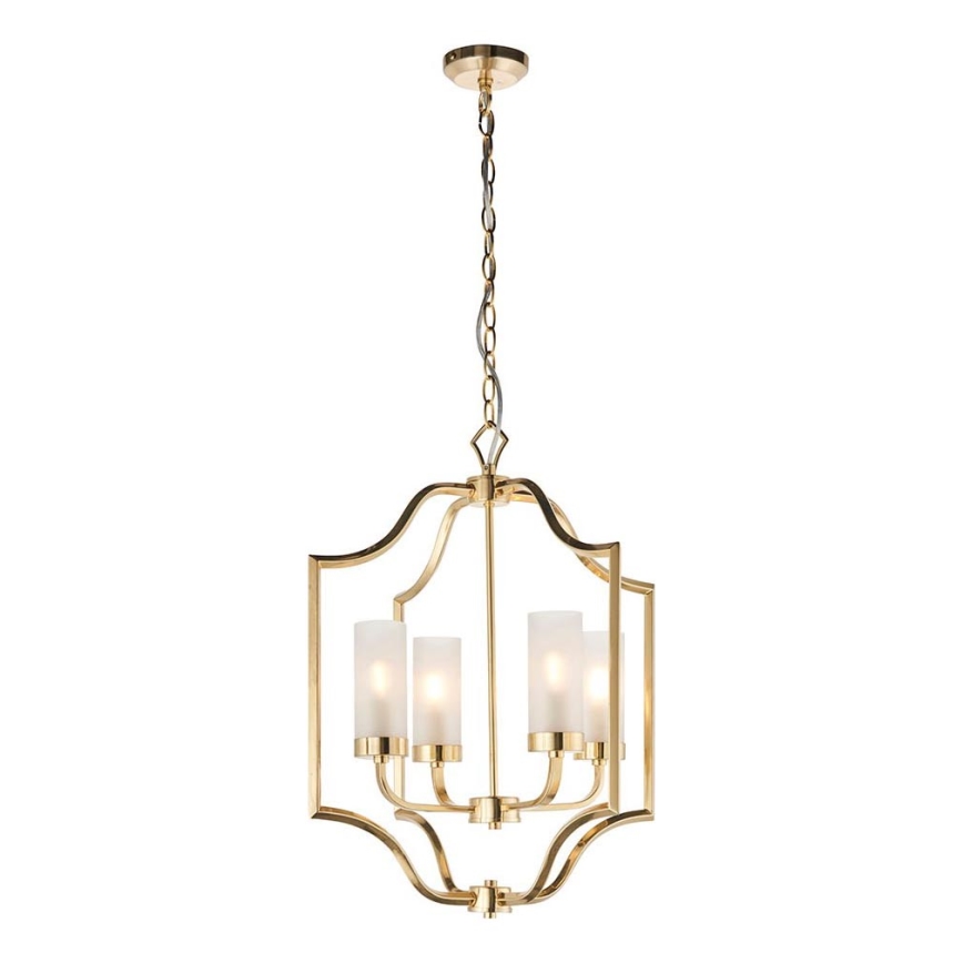 Endon 81914 - Люстра на цепи EDREA 4xE14/6W/230V, латунная