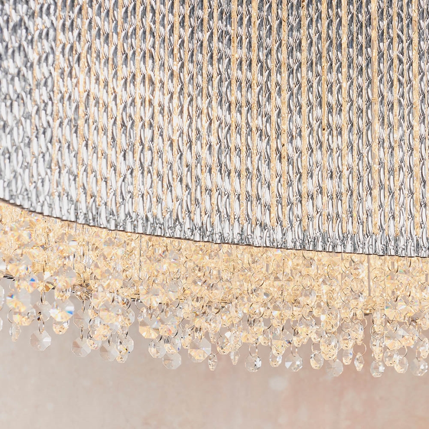 Endon 81979 - Кришталева підвісна люстра на тросі GALINA 8xG9/25W/230V блискучий хром