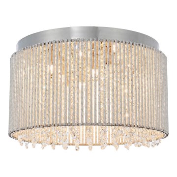 Endon 81980 - Хрустальный потолочный светильник GALINA 10xG9/25W/230V матовый хром