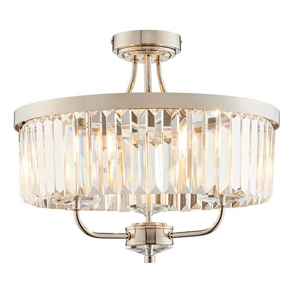 Endon 90264 - Накладная люстра CHESTERFIELD 3xE14/6W/230V, диаметр 45 см, полированный хром