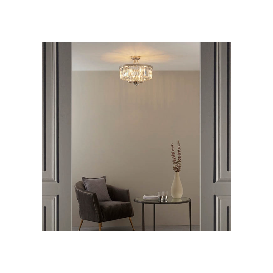 Endon 90264 - Накладная люстра CHESTERFIELD 3xE14/6W/230V, диаметр 45 см, полированный хром