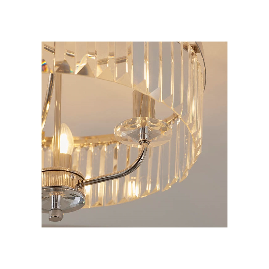 Endon 90264 - Накладная люстра CHESTERFIELD 3xE14/6W/230V, диаметр 45 см, полированный хром