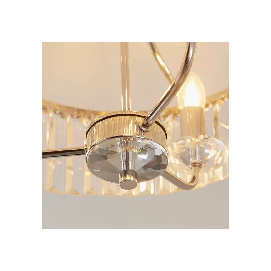 Endon 90264 - Накладная люстра CHESTERFIELD 3xE14/6W/230V, диаметр 45 см, полированный хром