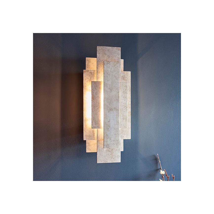 Endon 90451 - настенный светильник ALZARE 2xG9/3 Вт/230 В белая патина