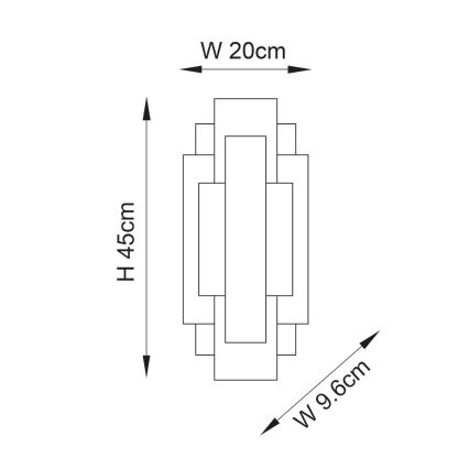 Endon 90451 - Настінний світильник ALZARE 2xG9/3W/230V біла патина