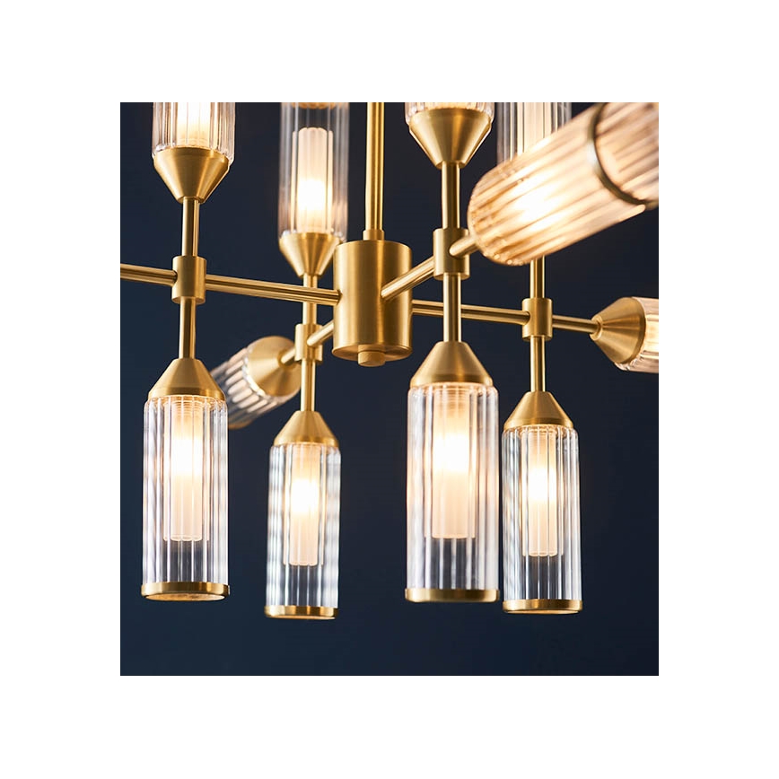 Endon 92214 - Люстра на штанзі TOUR 12xG9/3W/230V латунь