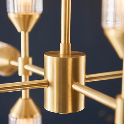 Endon 92214 - Люстра на штанзі TOUR 12xG9/3W/230V латунь