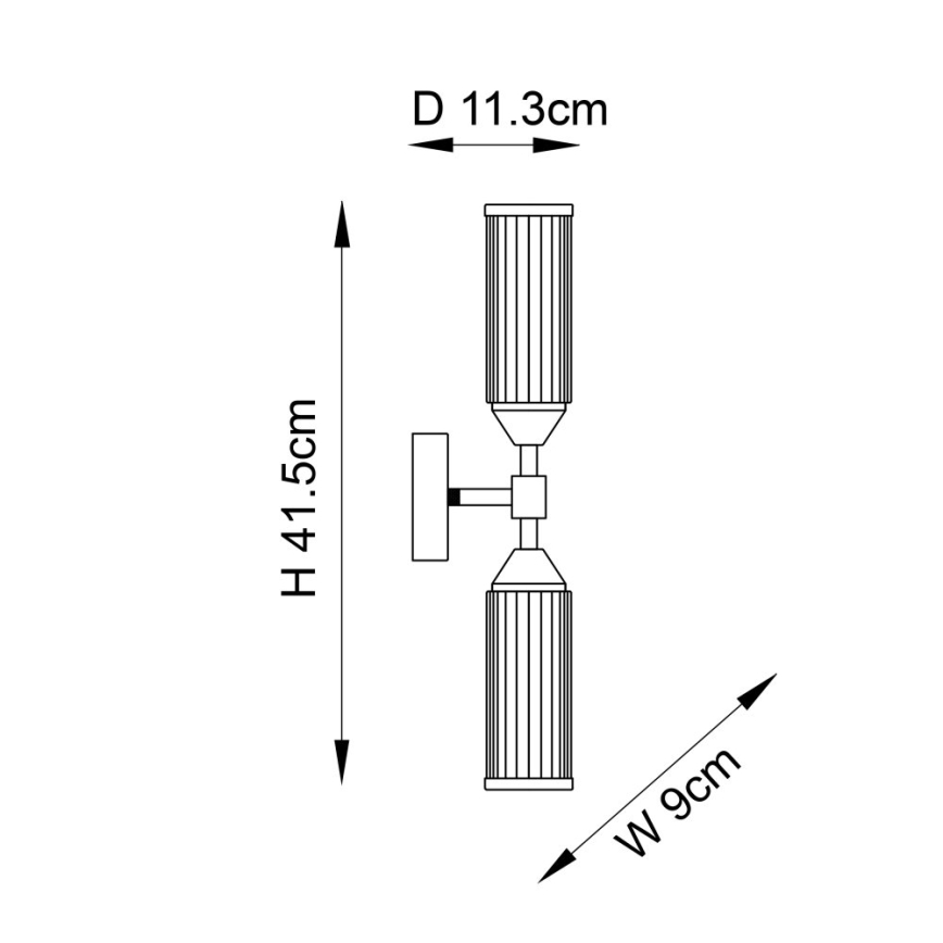 Endon 92229 - Настінний світильник TOUR 2xG9/3W/230V латунь