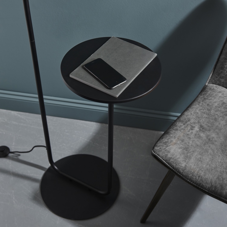 Endon 92301 - Підлогова лампа LANDIS 1xE27/10W/230V чорна