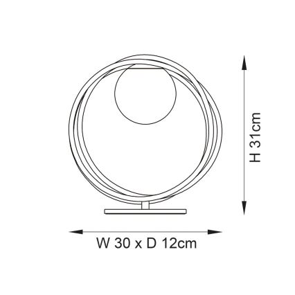 Endon 92491 - Настільна лампа EMILIO 1xG9/3W/230V золота/біла