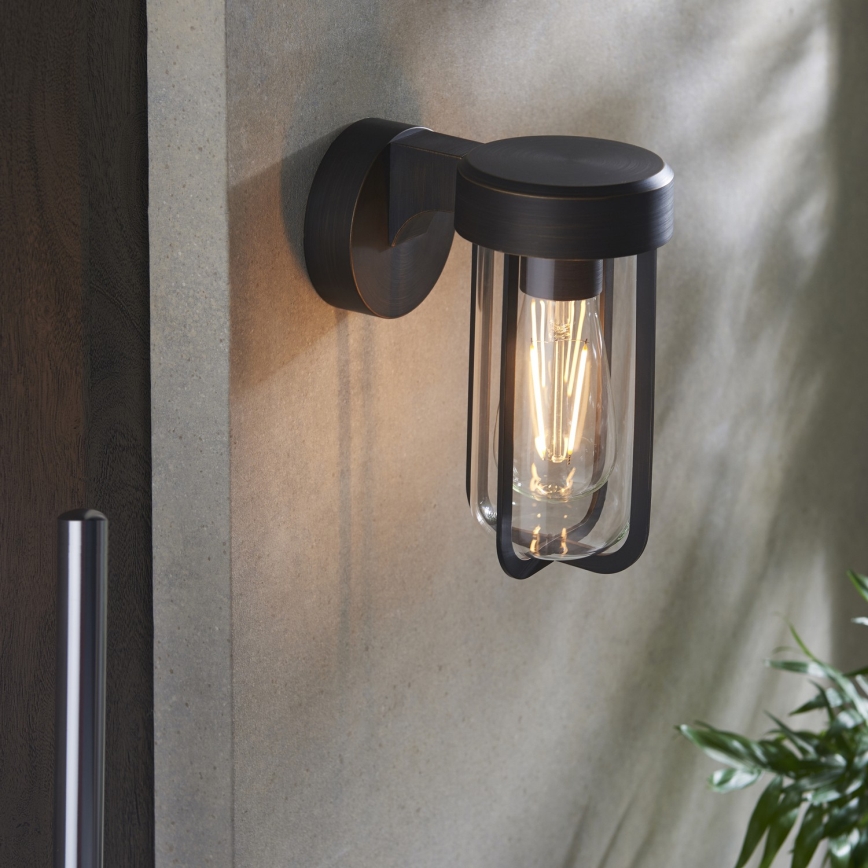 Endon 92857 - Настенный светильник для ванной 1xE27/6W/230V IP44 бронзовый/чёрный