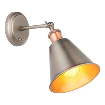 Endon 92866 - Настенный точечный светильник HAL 1xE27/10W/230V матовый хром/медный