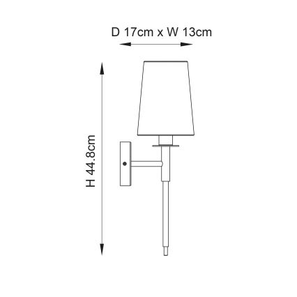 Endon 92955 - Настенный светильник 1xE14/6W/230V белый/золотой