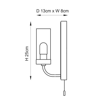 Endon 92960 - Настенный светильник для ванной EDREA, 1xG9/3W/230V, IP44, полированный хром