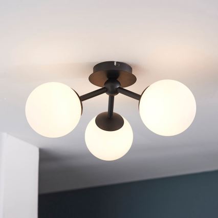 Endon 93489 - Накладная потолочная люстра для ванной FRIO 3xG9/3W/230V IP44 черная