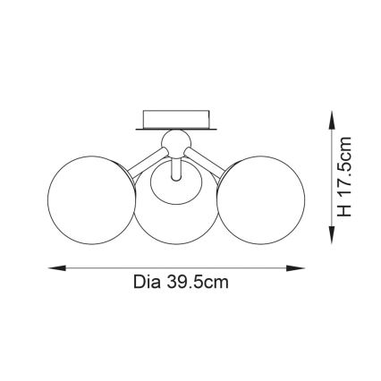 Endon 93489 - Накладная потолочная люстра для ванной FRIO 3xG9/3W/230V IP44 черная