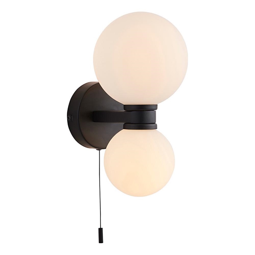 Endon 93523 - Настенный светильник для ванной PULSA 2xG9/3W/230V IP44, чёрный