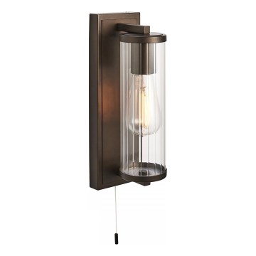Endon 94077 - Настінний світильник для ванної кімнати TAYLOR 1xE27/10W/230V IP44 коричневий