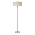 Endon 94359 - Торшер HIGHCLERE 3xE14/40W/230V бежевий/глянцевий хром діаметр 47 cm