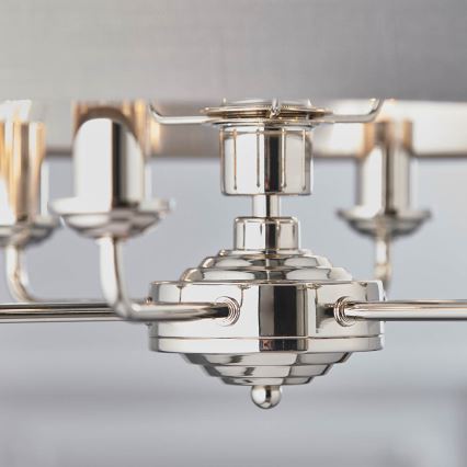 Endon 94373 - Люстра на ланцюгу HIGHCLERE 6xE14/40W/230V сірий/глянцевий хром