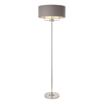Endon 94378 - Торшер HIGHCLERE 1xE14/40W/230V сірий/глянцевий хром
