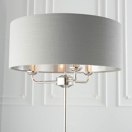 Endon 94378 - Торшер HIGHCLERE 1xE14/40W/230V сірий/глянцевий хром