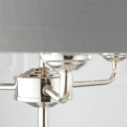 Endon 94378 - Торшер HIGHCLERE 1xE14/40W/230V сірий/глянцевий хром