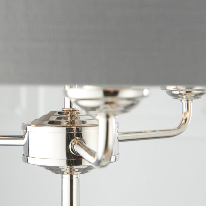 Endon 94378 - Торшер HIGHCLERE 1xE14/40W/230V сірий/глянцевий хром