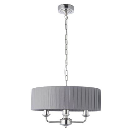 Endon 94394 - Люстра на ланцюгу HIGHCLERE 3xE14/40W/230V темно-сірий/глянцевий хром