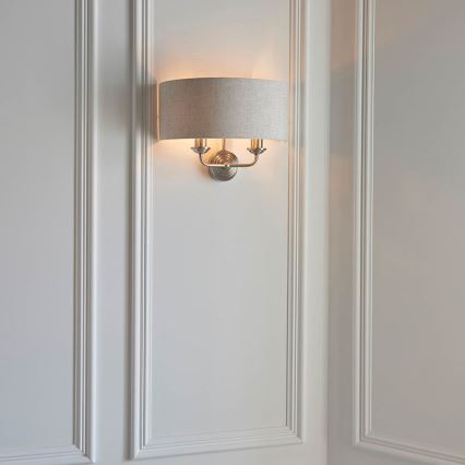 Endon 94403 - Настенный светильник HIGHCLERE 2xE14/40W/230V серый/матовый хром
