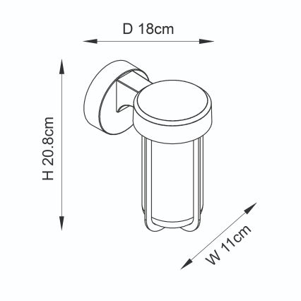 Endon 94990 - LED настінний світильник для ванної кімнати LED/8W/230V IP44 2700K матовий хром
