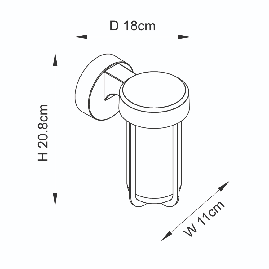 Endon 94990 - LED настінний світильник для ванної кімнати LED/8W/230V IP44 2700K матовий хром
