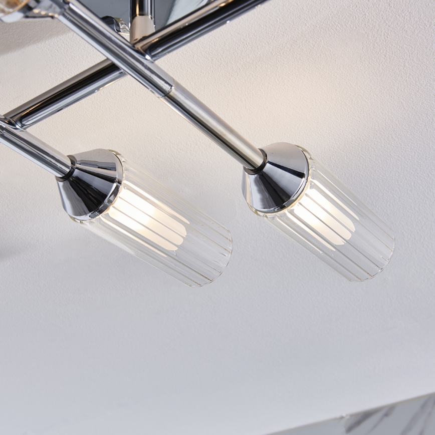 Endon 95045 - Пристельова люстра для ванної кімнати NATORI 6xG9/3W/230V IP44 глянцевий хром