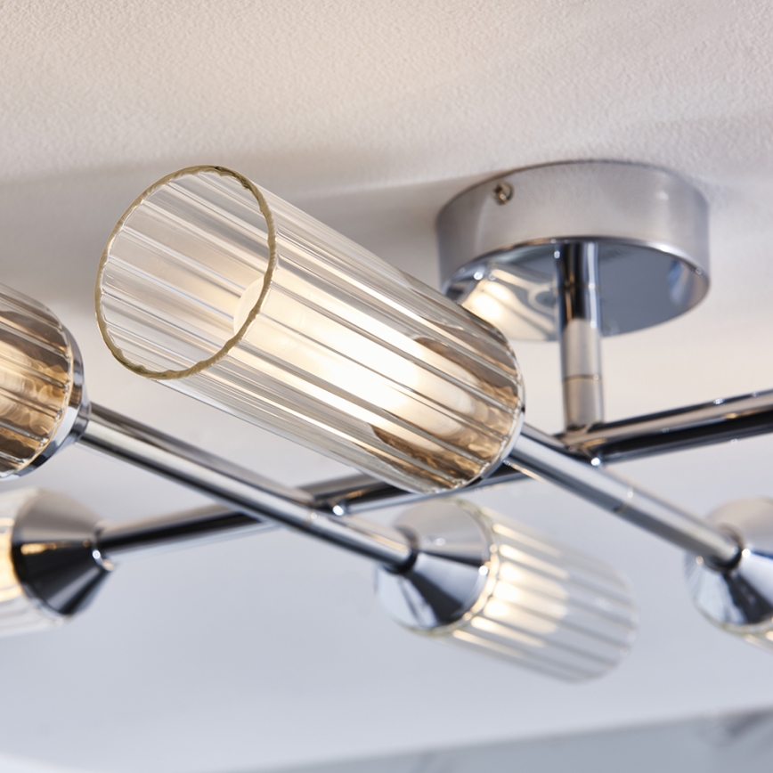 Endon 95045 - Пристельова люстра для ванної кімнати NATORI 6xG9/3W/230V IP44 глянцевий хром