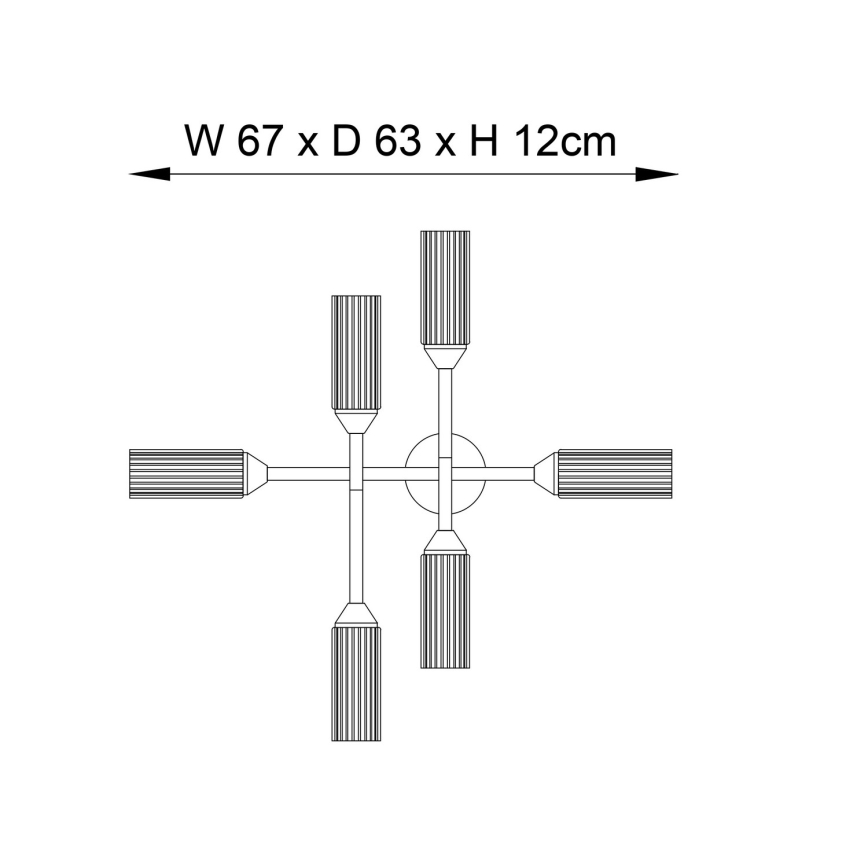Endon 95045 - Пристельова люстра для ванної кімнати NATORI 6xG9/3W/230V IP44 глянцевий хром
