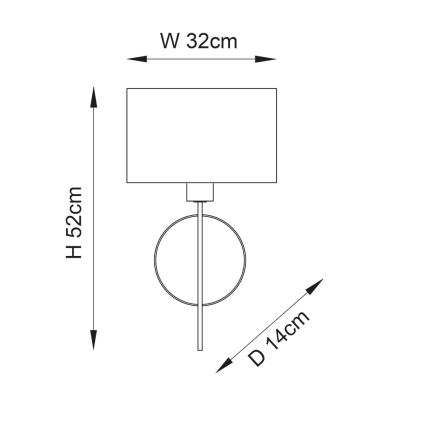 Endon 95222 - Настінна лампа 1xE27/10W/230V синя/сіра