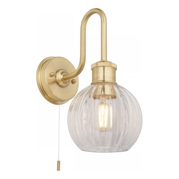 Endon 95507 - Настенный светильник для ванной комнаты KENDALL 1xE27/10W/230V IP44 латунь